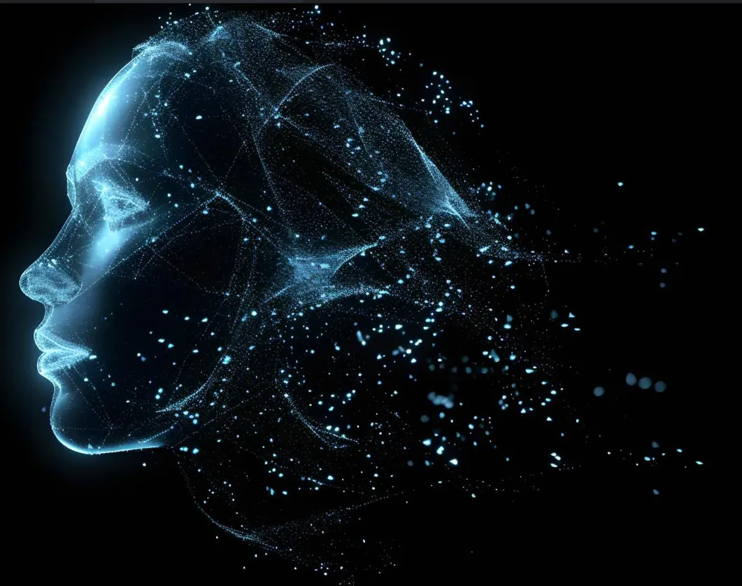 KI-Holographischer Kopf – Falke Ertragsee Neural Core